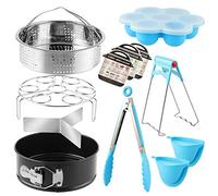 Kit d'accessoires 9 pièces pour Instant Pot 5L - Panier Vapeur/Support à œufs/Egg Bites Moule/Moule à charnière/Gant de Four/Déflecteur de Vapeur et Plus d'accessoires