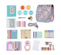Kit d'accessoires Andoer 14 en 1 pour appareil photo Fujifilm Instax Mini 8/8+/8s/9 - Ensemble complet avec étui, filtres et autocollants