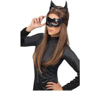 Kit d'accessoires Catwoman pour adulte - RUBIES - Masque loup en PVC souple - Lunettes - Serre-tête