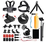 Kit d'accessoires compatible avec caméra d'action AKASO EK5000 EK7000 4K WiFi Go Pro Hero 13 12 11 10 9 8 7 6 5/Session 5/Hero 4/3+ Max Fusion SJ4000 SJ5000 Insta 360 X5 X4 Air ACE Pro 2 (16-16-16-16