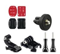 Kit d'accessoires Compatible avec Les caméras d'action Hero 13/12/11/10/9/8, Insta360 et DJI OSMO : vis d'adaptation, Crochet en J, adhésif, embase for Casque