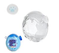 Kit d'accessoires compatible avec Tamagotchi Paradise - Capuchons de bouton en silicone + coque transparente à rabat pour appareil électronique d'animal domestique (bleu clair)