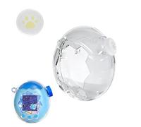 Kit d'accessoires compatible avec Tamagotchi Paradise - Capuchons de bouton en silicone + coque transparente à rabat pour appareil électronique d'animal domestique (Jaune clair)