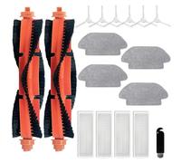Kit d'accessoires compatible avec Xiaomi Mi Robot Vacuum Mop 2S / Mop Pro/Mop P / STYJ02YM / S12 / S10 EU - Pièces de rechange avec 2 brosses principales, 4 filtres HEPA, 4 chiffons de nettoyage, 6