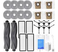 Kit d'accessoires compatibles avec Dreame Bot L20 Ultra / X20 Pro - Brosse latérale principale, filtre HEPA - Sac à poussière - Pièces de rechange pour aspirateur robot (28 kits)