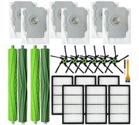Kit d'accessoires compatibles avec iRobot Roomba S9 / 9150 / S9+ / S9 Plus Aspirateur Robot Brosse principale Sac à poussière Brosse latérale Filtre HEPA Pièces de rechange (22 kit)
