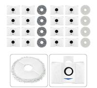 Kit d'accessoires compatibles pour Ecovacs Deebot T20/X1 Omni:8 | Sac collecteur de poussière haute capacité et 4 lingettes lavables, filtration efficace et protection du sol pour S, bleu