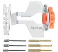 Kit d'accessoires d'affûtage de tronçonneuse - Lot de 8 aiguiseurs de dents de lame de tronçonneuse avec guide d'angle et limes de meulage diamantées, accessoires d'outils électriques pour jardinage