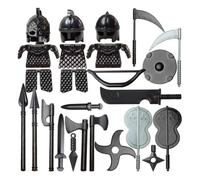 Kit d'accessoires d'armes médiévales Funwetrike - Ensemble de 25 pièces avec épées, sabres, armures, compatible avec les grandes marques