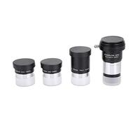 Kit d'accessoires d'astronomie 1,25 pouces, ensemble d'oculaires pour télescope Plossl 1,25 "avec oculaire de télescope 4 mm/10 mm/25 mm, 2x objectifs Barlow avec adaptateur T pour astronomie