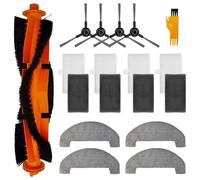Kit d'accessoires de 14 pièces pour aspirateur Dreame Mova E20/Mova E20 Plus, 1 brosse principale, 4 brosses latérales, 4 filtres, 4 serpillères, 1 brosse de nettoyage