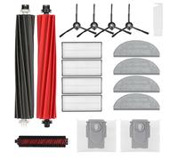 Kit d'accessoires de 18 pièces Compatible avec l'aspirateur Robot Roborock S8 Pro Ultra, 1 Brosse Principale, 1 Brosse roulante, 4 filtres HEPA, 4 brosses latérales, 4 tampons en Tissu, 2 Sacs à