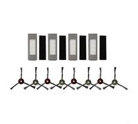 Kit d'accessoires de brosse filtrante pour Ecovacs pour DEEBOT pour OZMO 920/950/T8/T9-AIVI/N8/N8+ Pro+/N10-Plus, 12 pièces (4 brosses latérales + 4 filtres)