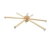 Kit d'accessoires de cadre mobile en bois, cadre de suspension pour bricolage, carillon éolien, décoration de berceau pour bébé (1 pièce)