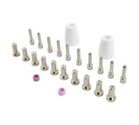 Kit d'accessoires de découpe plasma 24 pièces pour PT31XL CT312 CUT4 avec électrodes, embouts boucliers, anneaux tourbillonnants compatibles avec plusieurs coupe-plasma
