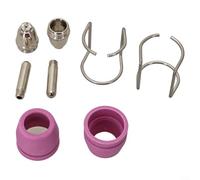 Kit d'accessoires de découpe plasma 26 pièces avec buses en alliage de cuivre et électrodes compatibles avec Lotos LTP5000D/LTPDC2000/LTPAC2500 avec buses en céramique et support