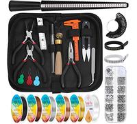 Kit d'accessoires de fabrication de bijoux Audab pour emballage de bijoux, fils artisanaux, bijoux et apprêts de bijoux pour la fabrication de bagues et la réparation de bijoux