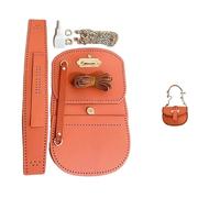 Kit d'accessoires de fabrication de sacs à main en cuir faits à la main avec bandoulière pour femme (Num5 orange2)