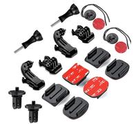 Kit d'accessoires de fixation pour casque compatible avec Insta360 ACE Pro ONE X3 X2 X RS R GO 3 2, GoPro Hero 12 11 10 9 8 7 6 5 Max Fusion Session et caméras d'action DJI Osmo