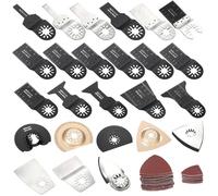 Kit dAccessoires de Lames Multifonction 100 Pcs Lames Oscillantes pour Dremel Makita Bosch Rockwell PZCC