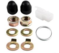 Kit d'accessoires de moyeu de moteur pour vélo électrique M14 - Écrou de blocage, rondelle d'entretoise et cache-écrou pour systèmes d'essieu de moteur standard de 14 mm