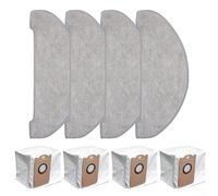 Kit d'accessoires de nettoyage pour robot aspirateur Vexilar W11, 4 chiffons en microfibre et 4 sacs de collecte de poussière non tissés