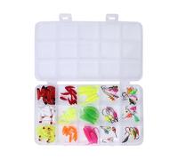 Kit d'accessoires de pêche, kit d'appâts de pêche, accessoires de pêche Tackle Box, accessoires de pêche œil de poisson pour truite, saumon, poisson-chat, maquereau, perche