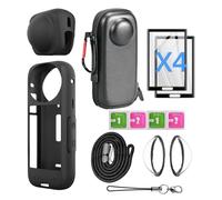 Kit d'accessoires de protection pour caméra Insta 360 X4, protection d'objectif/couvercle de protection en Silicone/protecteurs d'écran/étui pour appareil photo ensemble 6