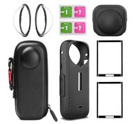 Kit d'accessoires de protection pour caméra Insta 360 X6 X5 X4 : protection d'objectif/housse de protection en silicone/protecteurs d'écran/étui de caméra KIT A