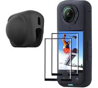 Kit d'accessoires de protection pour Insta 360 X5/X4,protecteur d'écran en verre trempé + capuchon d'objectif en caoutchouc,2