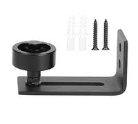 Kit d'accessoires de quincaillerie de guidage à rouleau pour porte de grange coulissante robuste en acier au carbone avec guide au sol pour un fonctionnement silencieux et fluide