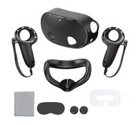 Kit d'accessoires de réalité virtuelle 7 en 1 pour Meta Quest 3S, coque de protection en silicone compatible avec la poignée de manette Quest 3S, coque de protection VR, cache lentille, coussinet