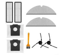 Kit d'accessoires de rechange, avec aspirateur robot Dreame D20 Pro-Plus, y compris des filtres, des serpillères, des brosses latérales, des sacs à poussière et un outil de nettoyage