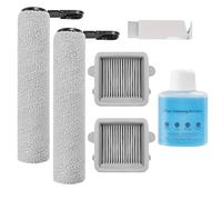 Kit d'accessoires de rechange compatible avec aspirateur Roborock F25 Ultra, F25 Ultra Steam, F25 Combo, F25 GT, F25 BX, comprend 2 brosses à rouleau, 2 filtres HEPA, 1 solution de nettoyage du sol