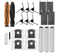 Kit d'accessoires de rechange compatible avec aspirateur robot complet Dreame Aqua10 Ultra Roller, comprend 1 double brosse principale, 6 brosses latérales, 4 filtres HEPA, 3 rouleaux de nettoyage, 4