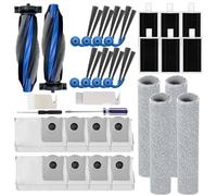 Kit d'accessoires de rechange compatible avec aspirateur robot Ecovacs T90 Pro Omni, X9S Pro Omni Robot aspirateur et serpillère, pièces de rechange, 2 brosses principales, 8 brosses latérales, 6