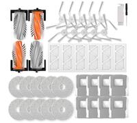 Kit d'accessoires de rechange compatible avec DJI ROMO P, ROMO A, ROMO S : 2 paires de brosses à rouleaux, 5 paires de brosses latérales, 6 filtres HEPA, 10 serpillères, 8 sacs à poussière, pièces de