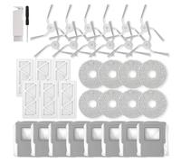 Kit d'accessoires de rechange compatible avec DJI ROMO P, ROMO A, ROMO S : 6 paires de brosses latérales, 6 filtres HEPA, 8 serpillères, 8 sacs à poussière, pièces de rechange pour aspirateur robot