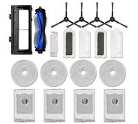 Kit d'accessoires de rechange, compatible avec l'aspirateur robot ECOVACS Deebot Mini, comprend 1 brosse principale, 1 couvercle de brosse, 4 brosses latérales, 4 filtres HEPA, 4 serpillères et 4 sacs