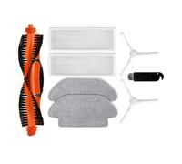 Kit d'accessoires de rechange compatible avec l'aspirateur robot Xiaomi S10/S12/B106GL : brosse principale anti-emmêlement, brosse latérale, filtre HEPA H12 et lingettes de nettoyage lavables.