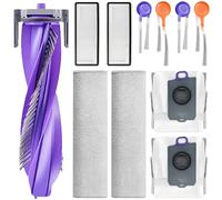Kit d'accessoires de rechange compatible avec les pièces d'aspirateur robot NARWAL Flow : 1 brosse principale, 2 chiffons de serpillière, 2 filtres HEPA, 2 sacs à poussière, 2 brosses latérales