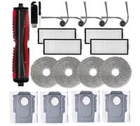Kit d'accessoires de rechange compatible avec les robots aspirateurs Roborock Saros Z70, y compris 1 brosse principale + 4 brosses latérales + 4 filtres HEPA + 4 tampons de nettoyage + 4 sacs à