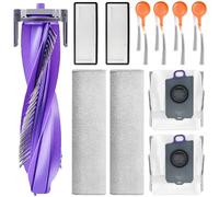 Kit d'accessoires de rechange compatible avec NARWAL Flow 2 Robot Aspirateur Pièces 1 Brosse principale 2 Track Mop Chiffon 2 Filtres HEPA 2 Sacs à poussière 4 Brosses latérales