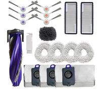 Kit d'accessoires de rechange compatible avec Narwal Freo Z Ultra, comprend 1 brosse principale + 6 brosses latérales + 2 filtres HEPA + 4 serpillères + 3 sacs à poussière + 1 chiffon de plinthe
