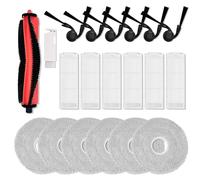 Kit d'accessoires de rechange compatible avec Xiaomi Robot Vacuum S40 Pro (OV71GL) - Comprend 1 brosse principale, 6 brosses latérales, 6 filtres HEPA et 6 serpillères, accessoires de rechange