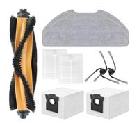 Kit d'accessoires de rechange D20 Air Plus compatible avec aspirateur robot Dreame D20 Air Plus, 1 brosse principale, 2 filtres HEPA, 2 serpillères, 2 brosses latérales, 2 sacs à poussière