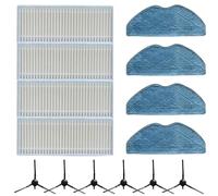 Kit d'accessoires de rechange de 14 pièces pour Tapo RVA300 RV10 RV10 Plus RV30 RV30 Plus, 4 filtres, 4 chiffons de serpillère, 6 brosses latérales