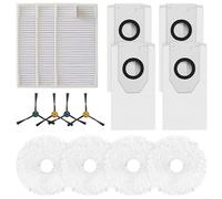 Kit d'accessoires de rechange de 15 pièces pour aspirateur V12/Eureka J12 Ultra, 3 filtres HEPA, 4 chiffons de serpillère, 4 sacs à poussière, 4 brosses latérales