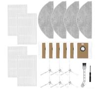 Kit d'accessoires de rechange pour aspirateur, avec filtre, serpillère, sac à poussière, brosse latérale, accessoires de nettoyage de sol compatible avec Narwal pour robot Freo S