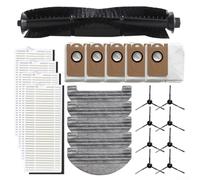 Kit d'accessoires de rechange pour aspirateur Bluebot Comfort Plus : brosse principale, 4 brosses latérales, 2 filtres, 3 chiffons en microfibre, 3 sacs à poussière (B)